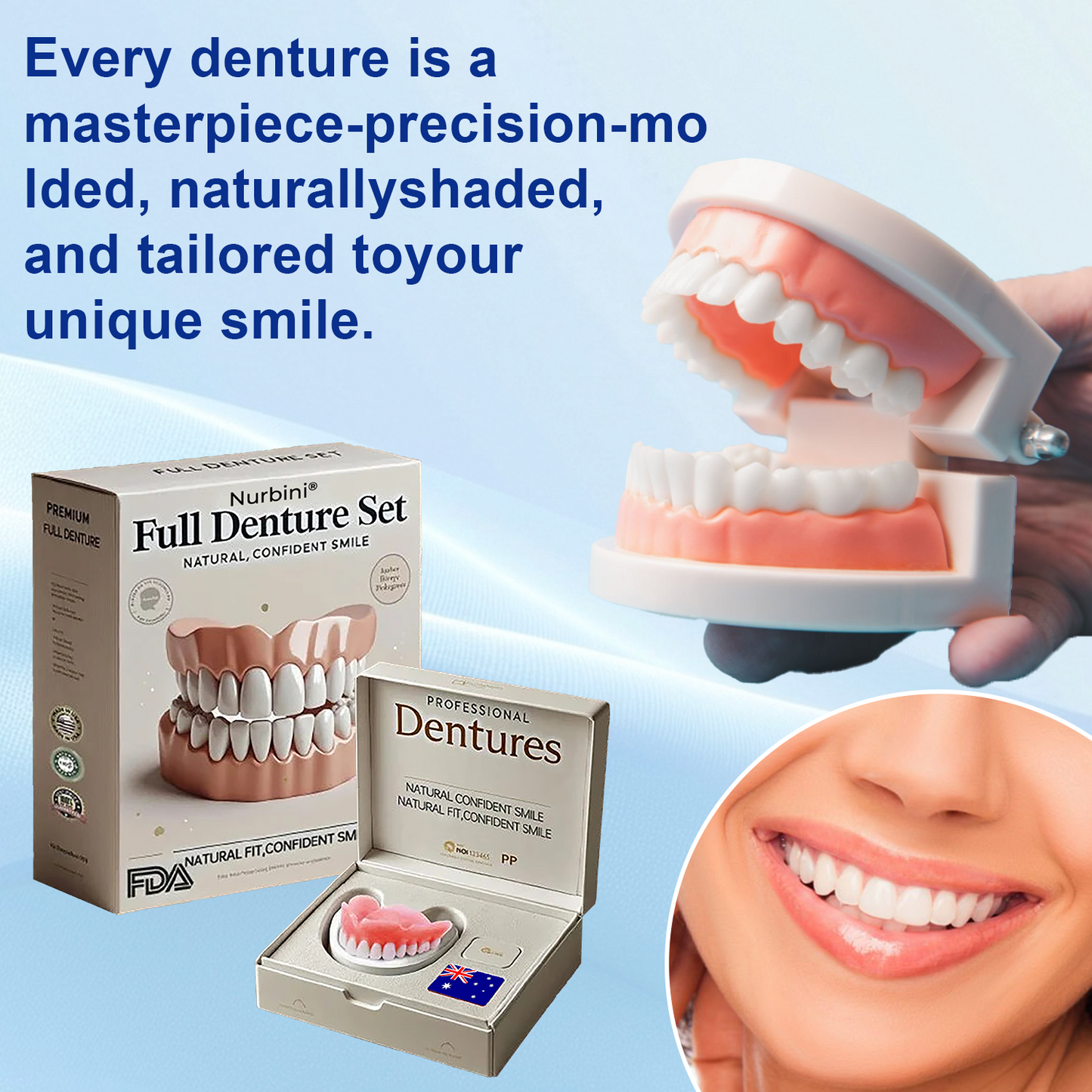 š¦·NurbiniĀ®Advanced Customized Full Denture Set >>ā
70% OFF