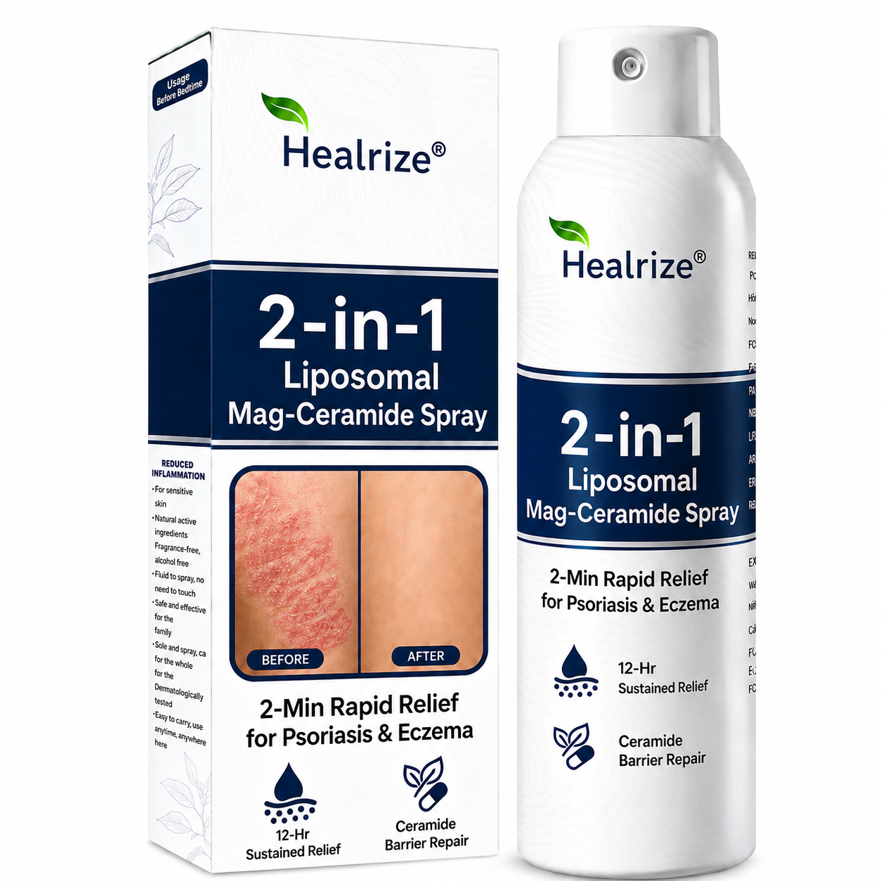 🔥56K+SOLD🔥Healrize® 2-in-1 Liposomal Mag-Ceramide Spray | 2-Min Rapid Relief for Psoriasis & Eczema (Full Body & Intimate Safe)