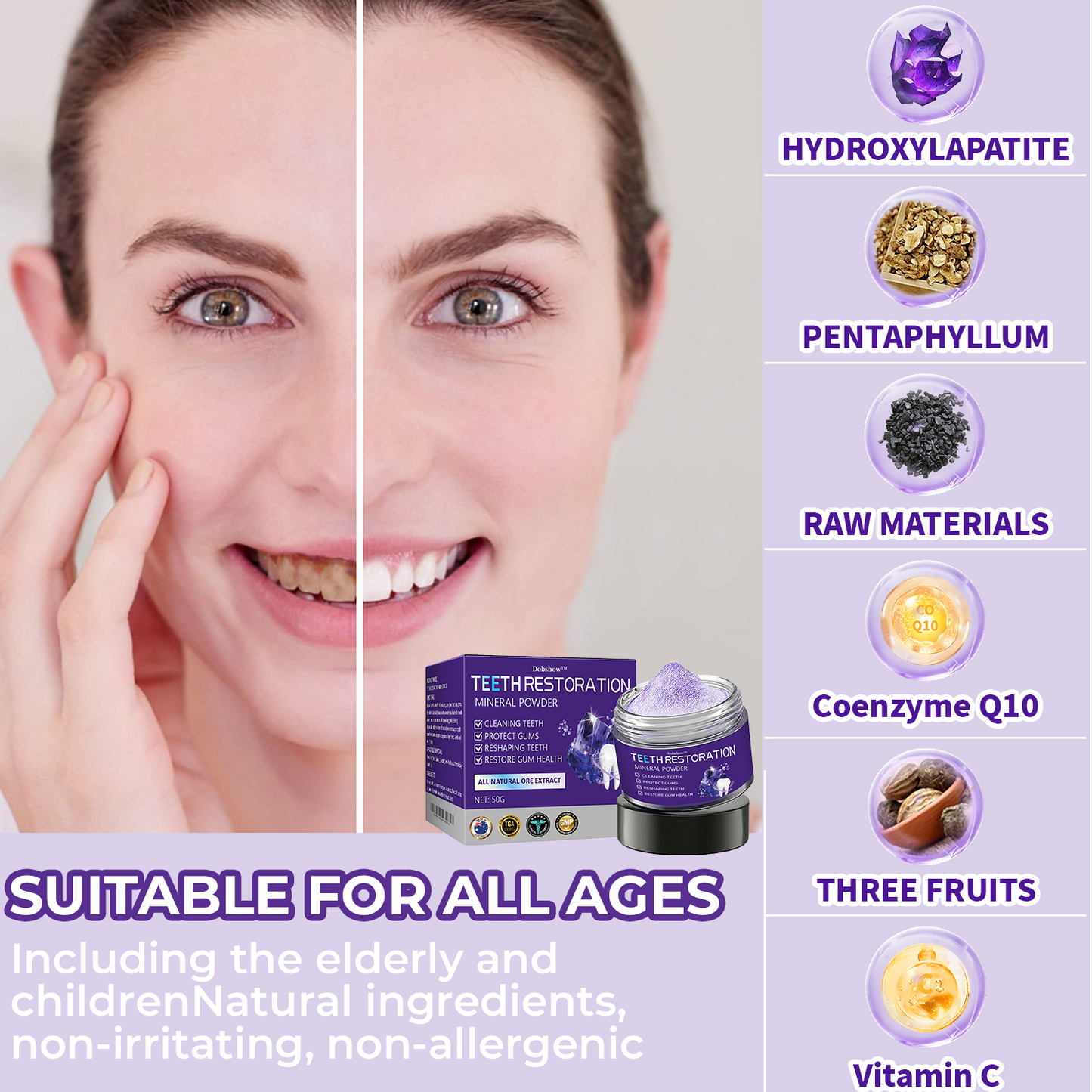 š¦·Dobshow⢠Dental Repair Mineral Powder >> š„Buy 1 Get 1 Freeš„