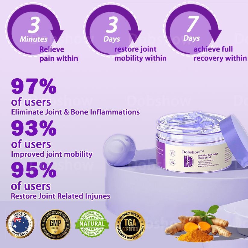 Dobshow™ Joint Pain Treatment Gel – Turmeric Extract&Emu Oil 👨⚕️𝑨𝒖𝒔𝒕𝒓𝒂𝒍𝒊𝒂𝒏 𝑶𝒔𝒕𝒆𝒐𝒑𝒂𝒕𝒉𝒊𝒄 𝑨𝒔𝒔𝒐𝒄𝒊𝒂𝒕𝒊𝒐𝒏 (𝑨𝑶𝑨)𝑨𝒑𝒑𝒓𝒐𝒗𝒆𝒅