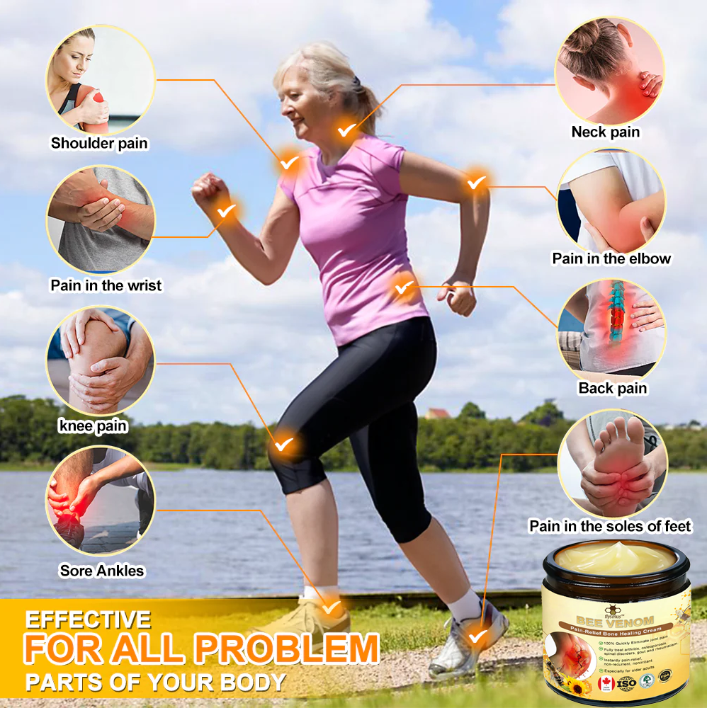 ✅Official Store: Dobshow™ Bee-Venom Pain-Relief Bone Healing Cream👨⚕️Orthopaedic Association(AOA) Approved (Reducing joint swelling, pain, stiffness, redness, warmth, soreness, and joint fatigue)