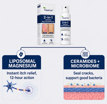 🔥56K+SOLD🔥Healrize® 2-in-1 Liposomal Mag-Ceramide Spray | 2-Min Rapid Relief for Psoriasis & Eczema (Full Body & Intimate Safe)