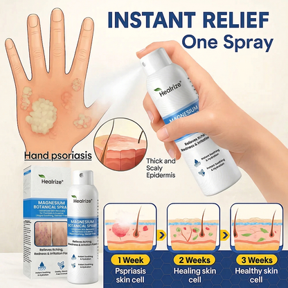 ✅ Official Store | Healrize® Magnesium Botanical Spray – Advanced Skin Recovery for Psoriasis & Eczema | Rapid Soothing, Steroid-Free