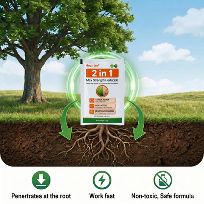 🏆𝙁𝙖𝙨𝙩 𝙧𝙚𝙨𝙪𝙡𝙩𝙨 𝙞𝙣 6 𝙝𝙤𝙪𝙧𝙨 | Healrize® 2-in-1 Max Strength Herbicide: Fast Acting Results on Glyphosate-Resistant Weed