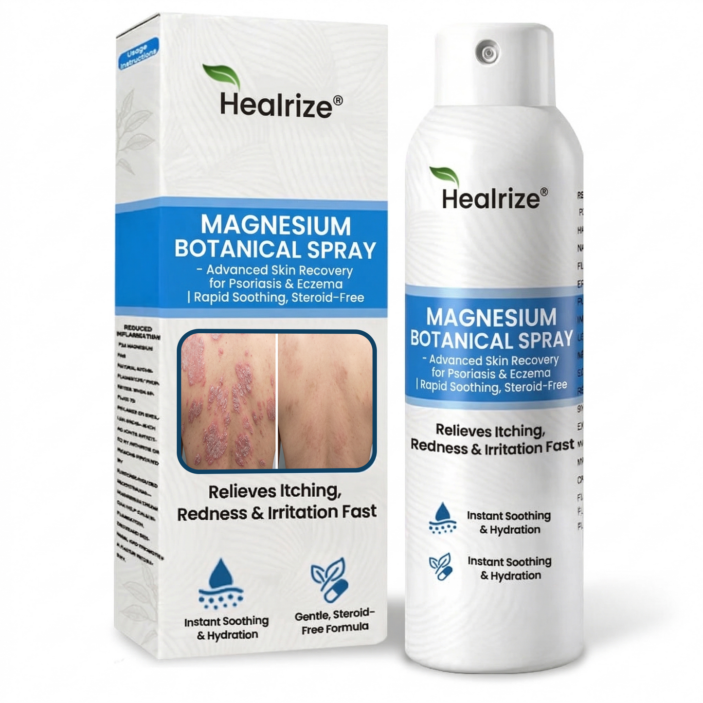 ✅ Official Store | Healrize® Magnesium Botanical Spray – Advanced Skin Recovery for Psoriasis & Eczema | Rapid Soothing, Steroid-Free