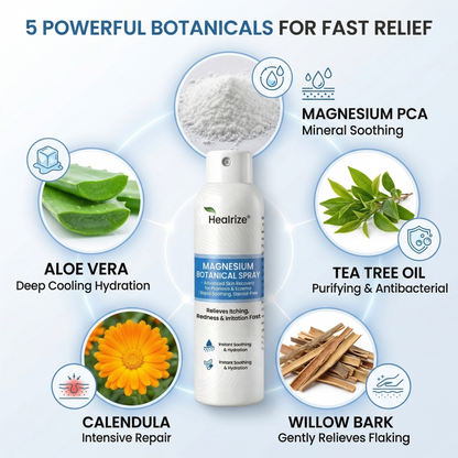 ✅ Official Store | Healrize® Magnesium Botanical Spray – Advanced Skin Recovery for Psoriasis & Eczema | Rapid Soothing, Steroid-Free