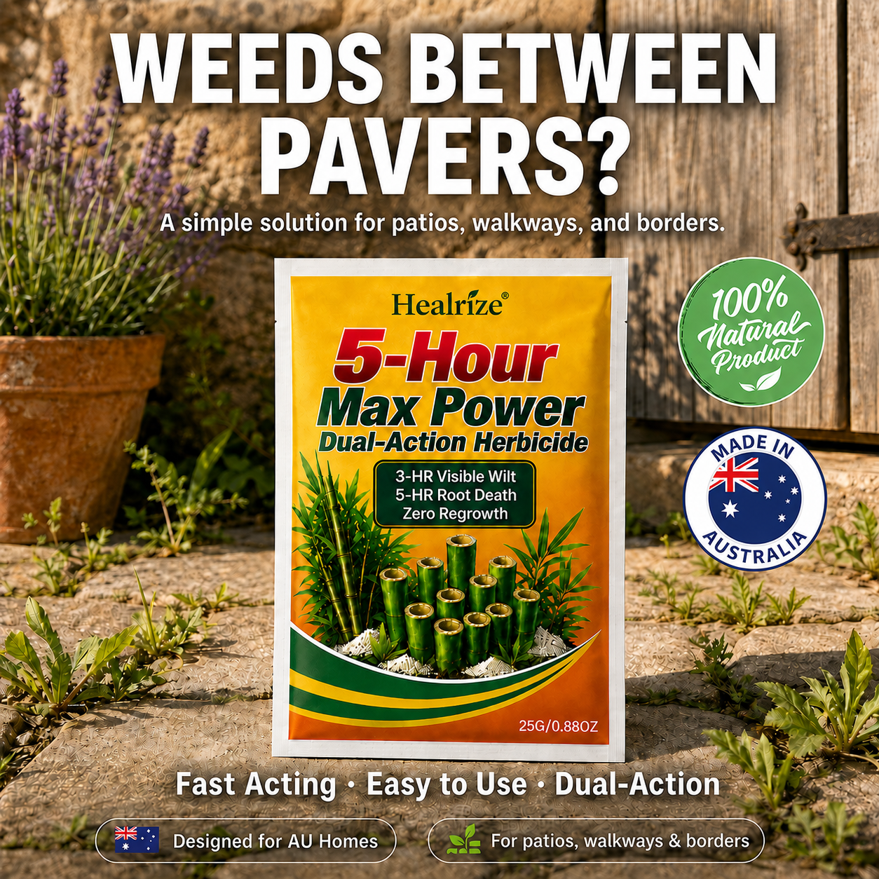 🔥Healrize® 5-Hour Max Power Dual-Action Herbicide | Fast-Acting Granules for Stubborn Weeds & Brush
