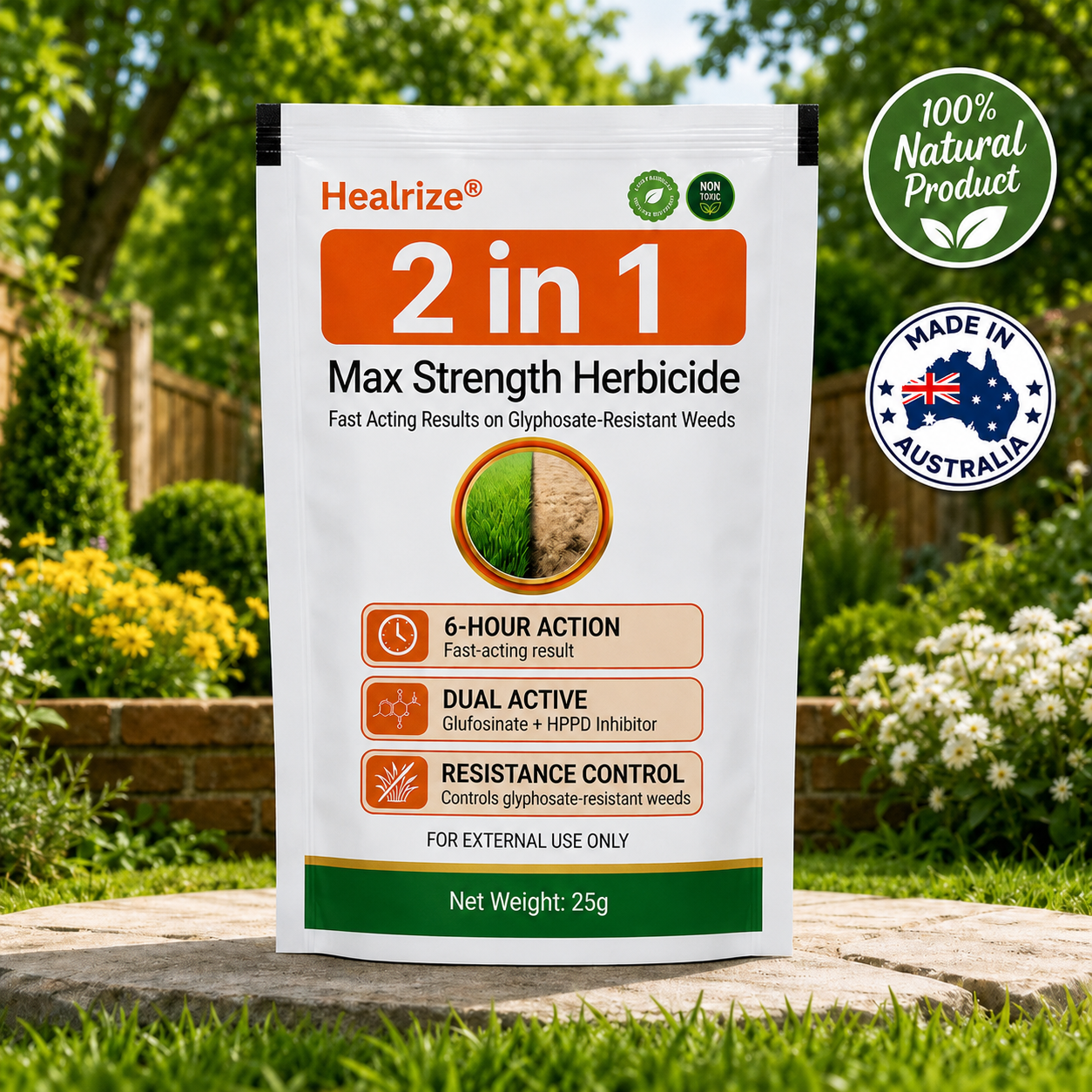 ⚡𝐎𝐟𝐟𝐢𝐜𝐢𝐚𝐥 𝐀𝐔 𝐒𝐭𝐨𝐫𝐞 | Healrize® 2-𝖎𝖓-1 Max Strength Herbicide: Fast Acting Results on Glyphosate-Resistant Weeds