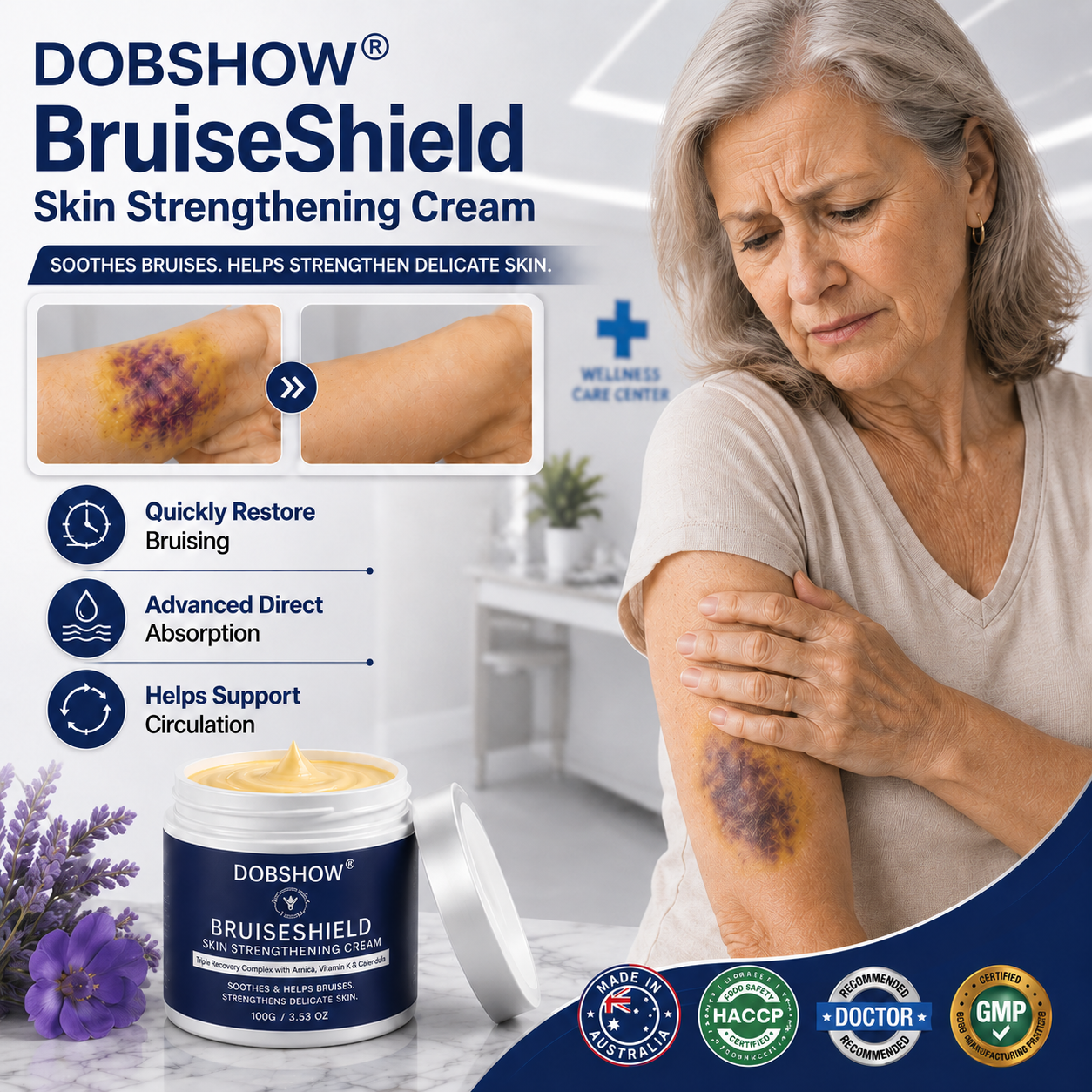 💥Dobshow® BRUISESHIELD Skin Strengthening Cream