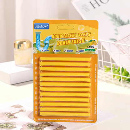 (✨Hot Sale Now) Dobshow™ 12/set Pipe Cleaning Sticks Oil Decontamination Kitchen Toilet Bathtub Drain Cleaneer