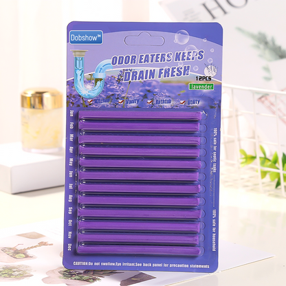(✨Hot Sale Now) Dobshow™ 12/set Pipe Cleaning Sticks Oil Decontamination Kitchen Toilet Bathtub Drain Cleaneer
