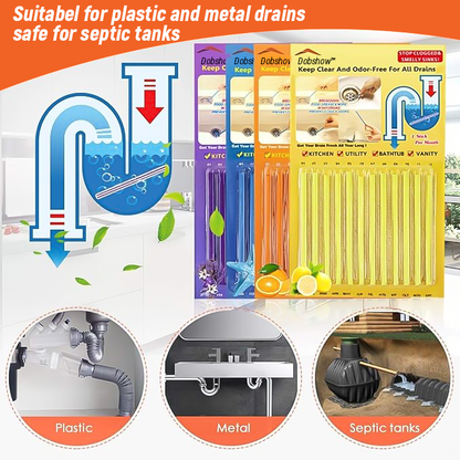 (✨Hot Sale Now) Dobshow™ 12/set Pipe Cleaning Sticks Oil Decontamination Kitchen Toilet Bathtub Drain Cleaneer